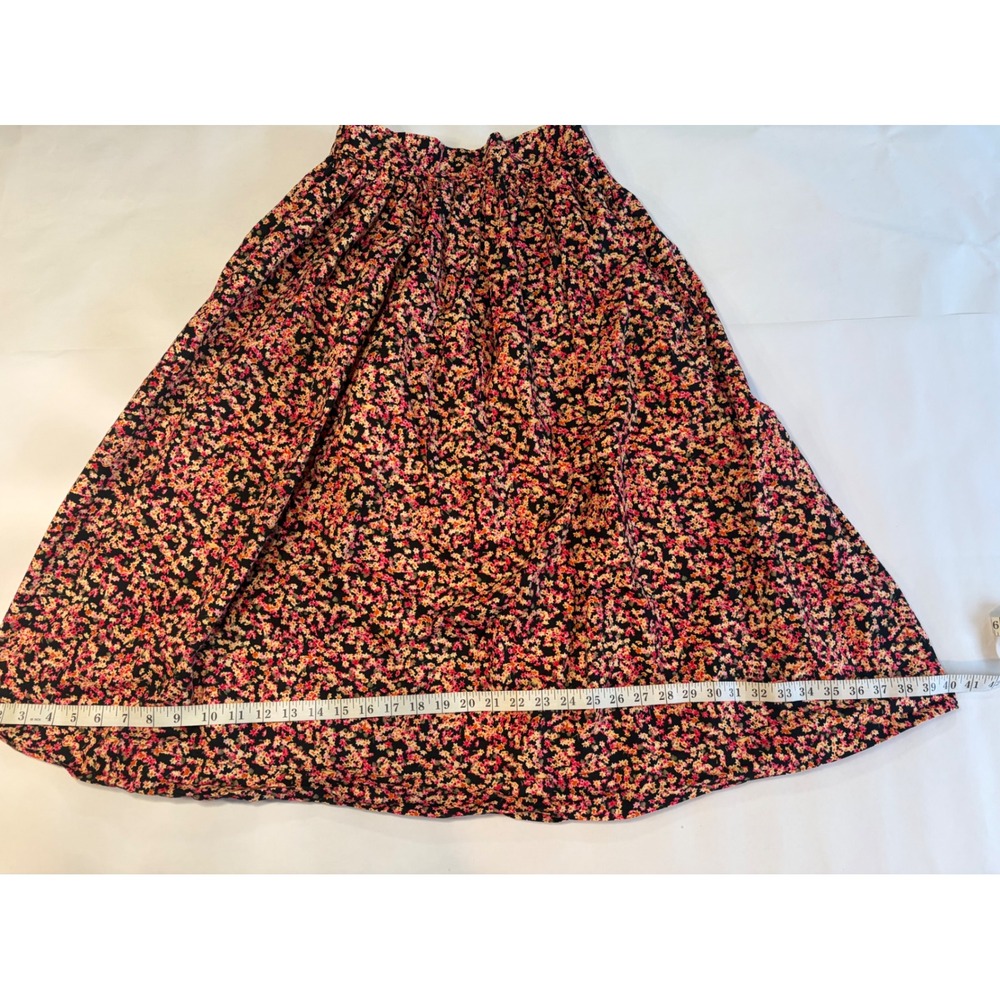 HM Cotton Midi floral Skirt High Waist Size 4 - Picture 5 of 7